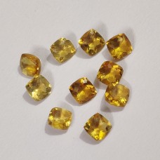 Citrine 4.5x4.5mm cushion facet 0.32 cts